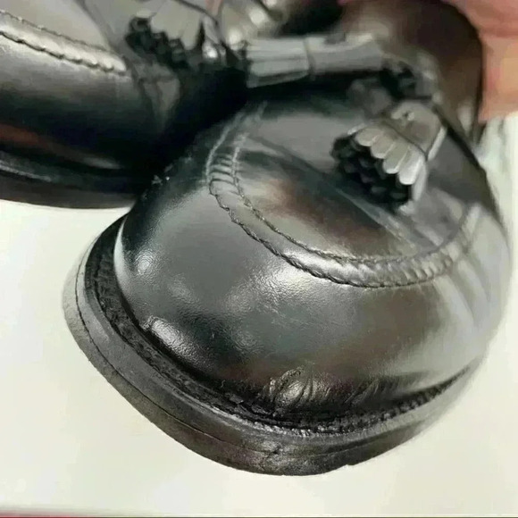 Allen Edmonds Grayson mean loafers size 9.5 black shell cordovan leather main image 13